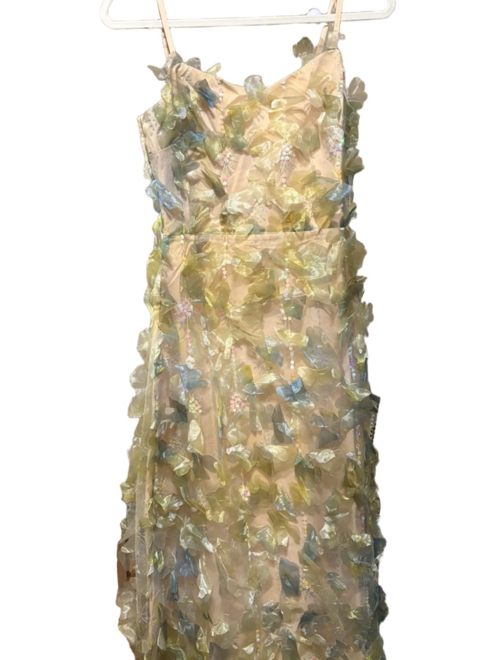 NWT - Just Me, 3D Floral Applique Sequin Midi Dress (S)